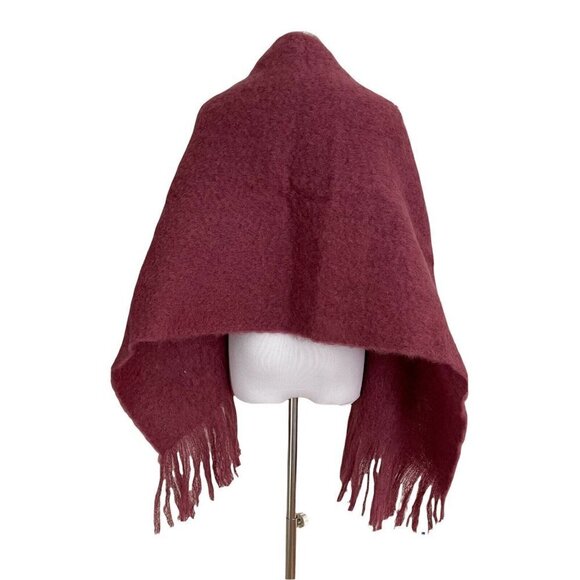 Vintage Mauve Mohair Wool Wrap Cottagecore Maiden by the Sea Shawl Boho Scarf - Picture 6 of 6